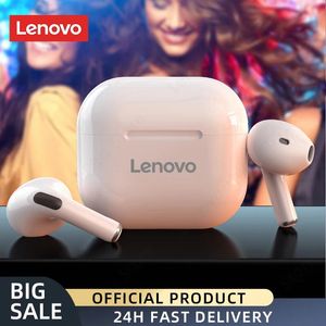 イヤホン新しいオリジナルLenovo LP40 TWSワイヤレスイヤホンBluetooth5.0 Long Standby 230MAHデュアルステレオノイズリダースベースベースタッチコントロールL