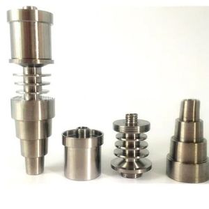 GR2 Titanium Nail 10mm 14mm 18mm 6 IN 1 Adjustable Domeless Enails Smoking Accessories M & F Joint 16mm 20mm Enail Coil Dab Straw For Dab Rig