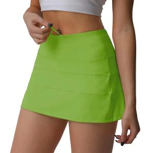 Quality Sports Bottoms Lu Running Fitness Tennis Skirt Breathable Quick-drying Dance A-line Shape Slimming Outdoor Pleated