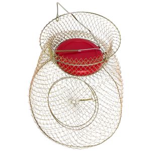 Cesta de hierro Bolsa de almacenamiento de pescado Red de gran capacidad Cordón Pesca Malla Flotador Tubo 231229