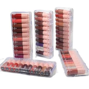 Matte Liquid Lipstick Diy Lip Plumper Makeup Kit Långvarig läpp Gloss Set Mini Shimmer Lip Glaze 10st Set Private Label 231229