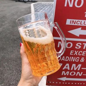 Unique Fake Beer Glass For Prank Mezzanine Summer Fake Beer Thickened Cup Transparent Beer Mugs Teasing Supplies 231228