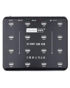 Sipolar 16 Ports USB 20 HUB Bluk Duplicator för 16 TF SD -kortläsare UDISK DATA TEST BATCH COPY MED 5V 3A POWER ADAPTER 2106153837851