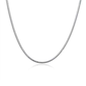 Platerade Sterling Silver Chains 16 18 20 22 24inchs 3mm Men's 3M Snake Bone Necklace SN192 TOP 925 Silver Plate Chains Neckla2843