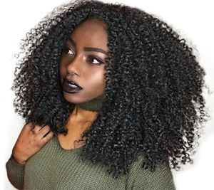 الباروكات الجديدة تصفيفة الشعر Afro Kinky Curly 360 الدانتيل الجبهي الشعر البشري الباروكة مبيضة هندي