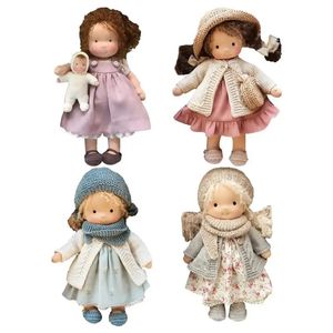 Mjuka baby dockor handgjorda första dockor fyllda tjej plysch leksak trasa för barn 231229