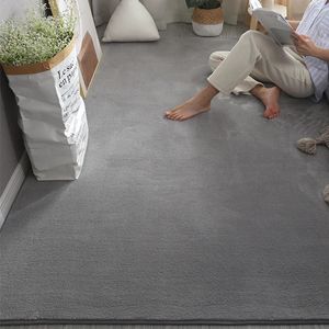 Large Size Living Room Rug Soft And Skin Friendly Bedroom Carpet Gray Bedside Floor Mat Baby Game White Decoration Home 231229