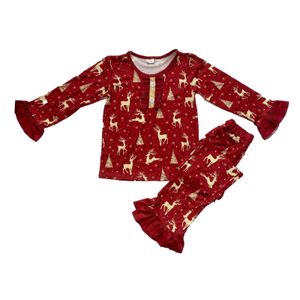 Pigiami boutique invernali Ragazzi ragazze bambini Costume natalizio a maniche lunghe Set per fratelli vestiti per neonati 231229