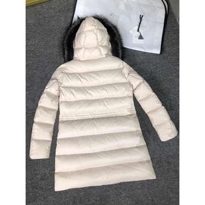 Women's Winter Jackets White Duck Down Jacket Woman Long Puffer Coat Thick Warm Women Real Wolf Fur Collar Coats Hooded Waterproof Wholesale