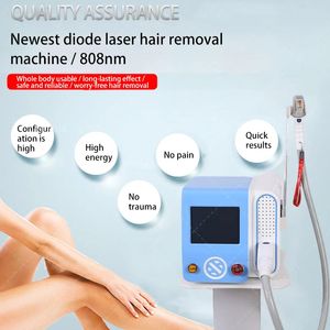 Icke-invasiv smärtfritt hårborttagning Portable 808nm Diode Laser 3 våglängd Ice Point Depilatory Skin åtstramning av hårrotskador Apparat