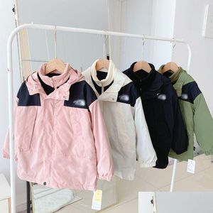 Tench Mäntel 2 in 1 Designer Kinderjacke Windjacke Baby Daunenmantel Baumwollkleidung Kind Outfit Winter Junge Mädchen Kostüm Overalls für Babi Dhtrc