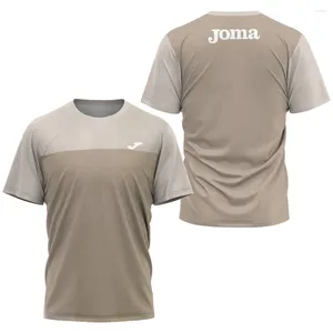 Herr t -skjortor tenniskläder badminton sportkläder två färg skarv andas andningsträning skjorta fitness kortärmad