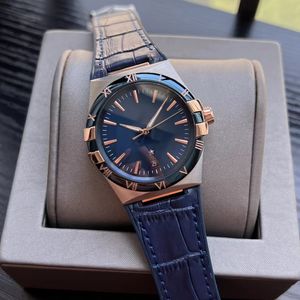 Relógios de grife relógios masculinos premium prata dial relógio 41mm automático mecânico aço inoxidável safira espelho movimento traseiro