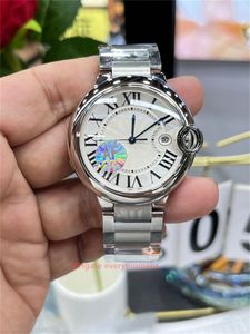 AF Factory Super Edition Watches 42 mm 2824 Ruch Automatyczny zegarek mechaniczny Srebrna bransoletka Sapphire Stal nierdzewna głębokie wodoodporne zegarek na rękę
