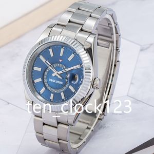 شاهد مصمم مشاهدة MEN MENMATION MOVINEACATION MOVIENT STELL FESTER حزام الياقوت 41 ملم Men's Sky Luxury Watch