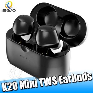 Hörlurar K20 True Wireless Bluetooth Earphones Touch Control Stereo Fashion Designer Earbuds Hörlurar Portable Sport Waterproof Mini Head