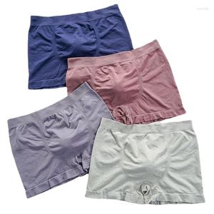 Cuecas Aristarco 10 Pçs / Set Calcinhas Homens Cueca Sexy Sem Costura Plus Size Elastic Sports Confortável Respirável Nude Boxers Atacado