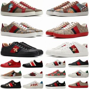 Ace Bee Scarpe Casual Uomo Donna Big Bianco Piatto Verde Rosso Ricamato Coppie Italia Cartoni Animati Sneakers Basse in Vera Pelle Tigre Serpente Ricamo Striscia p9XE #