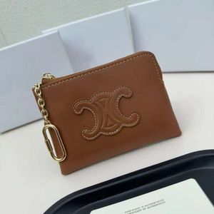 Instagram Wind Zero Wallet Triumphal Arch Leather Kort dragkedja Kortpåse Key Bag Coin Storage Bag Fashionable Hundred