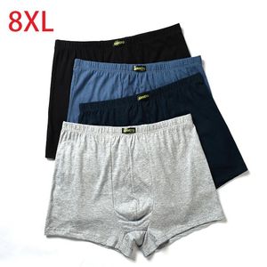 Underbyxor plus män underkläder manliga boxare fasta trosor shorts mäns bomull underbyxor man boxare stor storlek 8xl 7xl 6xl 5xl 4xl xxxxl