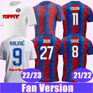 Одежда 21 22 23 Hajduk Split VUSKOVIC KACANIKLIC Мужские футбольные майки COLINA VUKOVIC K. DIMITROV Home Away Синяя красная рубашка с короткими рукавами Adu