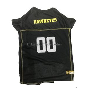 Hundebekleidung American Football Jacken Rugby Sport Sublimation Hunde Kleidung Drucken Plain T-Shirt Belüftung Frühling Sommer Westen für Dh7CG