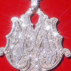 VVS Big Iced Out Sterling Sier Hip Hop Custom Moissanite Pendant