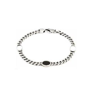 Bracciale punk di alta qualità in acciaio inossidabile di design bracciale rigido uomo donna doppia lettera gioielli a mano unisex ciondoli in argento cubano Li290u