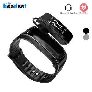 Pulseiras y3 relógio inteligente pulseira 2 em 1 fones de ouvido bluetooth fone de ouvido monitor de freqüência cardíaca para iphone samsung smartphones