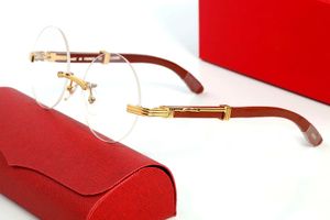 Modedesigner-Sonnenbrillen für Damen und Herren, Brillen, Goggle, Strand-Sonnenbrille, rund, randlos, Carti-Rahmen, Luxusmarke, Brillen, bunt, Optio