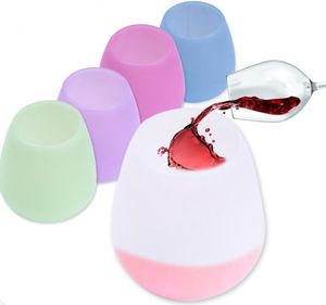 Silicone Wine glass Outdoor Unbreakable Stemless Folding Tumbler Water Bottle for Travel Camping outdoor Hydration Gear8792896