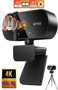 Webbkameror Webcam 4K 1080p Mini Camera 2K Full HD Webcam med Microphone 1530fps USB Web Cam för YouTube PC Laptop Video Shooting Cam6847731