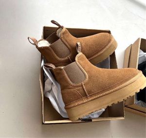 Damen Neumel Platform Chelsea Boots Schuhe Chestnut Black Chelsea Designer Flat Snow Boot Winter Comfprt Damen Bootie Putdoor Sneakers