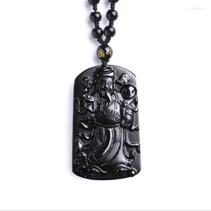 Kolye Kolyeleri Erkek Kadınların Zenginlik Tanrısı Gerçek Doğal Obsidiyen Boncuklu Kolye Para Muska Butik Jewelryp1813