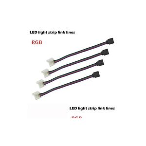 Andra belysningstillbehör RGB LED -remsanslutningar 10mm 4pin Ingen lödning PCB -kort till 4 stift kvinnlig adapter för SMD 3528 5050 DH3BI