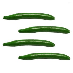 Decorative Flowers Wreaths 4 Pcs Simation Cucumber Model Foam Vegetable Ornament Plastic Food Toys Fake Educational Prop Decor Chi Dhkum