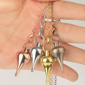 Pendant Necklaces Copper Metal Pendulum For Divination Spiritual Energy Work Reiki Dowsing Rods Healing Chakra Scrying Dower Pendulo X113