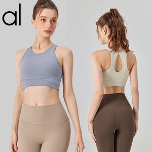 Al sutiãs esportivos femininos cross-back yoga sutiã verão absorção de choque colete de fitness fitness aeróbica sutiã de alto impacto ginásio wear jogging sweattops