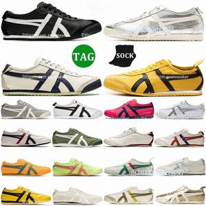 Tiger Mexiko 66 Tigers Casual Schuhe Laufschuhe Sommer -Leinwand -Serie Mexiko 66 Deluxe Herren Damen Latex Kombination Innensohle Pergament Mittelsohle