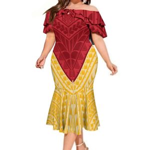 Kleid 2023 Neue Benutzerdefinierte Große Menschen Männer Taste Aloha Shirts Und Frauen Meerjungfrau Kleid Hawaii Polynesian Persönlichkeit Paar Anzug