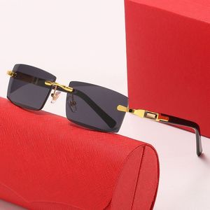 Frau Designer Sonnenbrille Herrenmode Runde klare Linse Rahmen Sonnenbrille Holz randlos Vintage Fisch Brillen Damen Brillen optisch Carti2