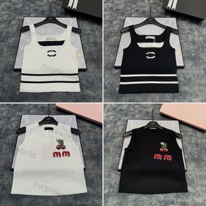 Women Knitted Vest Designer Halter Letter Print Sexy Knitted Sleeveless Tank Tops Fashion Knitted Tops