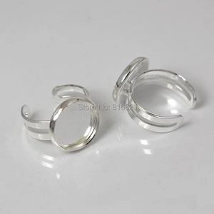 Polierte leere runde Lünette, Cabochon-Basen, Ringfassungen, Erkenntnisse für die Herstellung von DIY-Kinder-Kinder-Ringen, vergoldet, 8 mm, 10 mm, 12 mm, 14 mm