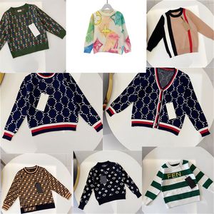 Tasarımcı Çocuk Sweaters Marka Erkek Kız Kızlar Yüksek Kaliteli Sweaters Çocuk Sıcak Bebek Kazak Sonbahar Kış Sweatshirt Boyutu 90-150 cm A15