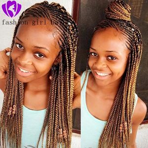 Wigs 2020 New Fashion Style 13x4 Lace Front Braided Wigs Long Box Braf