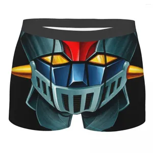 Underbyxor UFO Robot Mazinger Z Boxer Shorts for Men 3D Printed Anime Underwear Panties Briefs Stretch