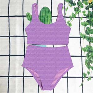 Sıcak Yüzme Giyim Giyin Skims Mayo Bikini Set Kadınlar Twopiece Mayo Padleri Mayo Takımları Küçük Mektup Yüksek Bel