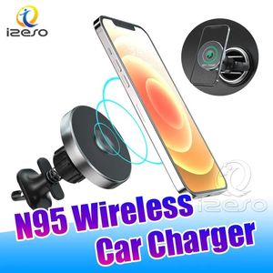 Ładowarki 15W Wireless Magsafe ładowarka samochodowa magnetyczna adsorbable telefon magnetyczny stojak na wentylację powietrza bezprzewodowa szybka ładowarka na iPhone 12 Pro