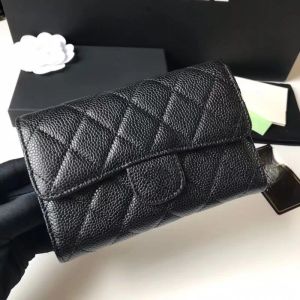 Designer Wallet Card Holder Credit Wallets Women Classic Quilted Fashion Sheepskin Cowhide Clamshell Purses Coin Purse