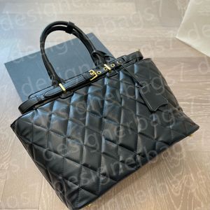 Borse di lusso Borsa tote grande in pelle di moda genuina da donna Borse shopping casual e versatili Borsa da donna a forma di diamante nero a tracolla calda